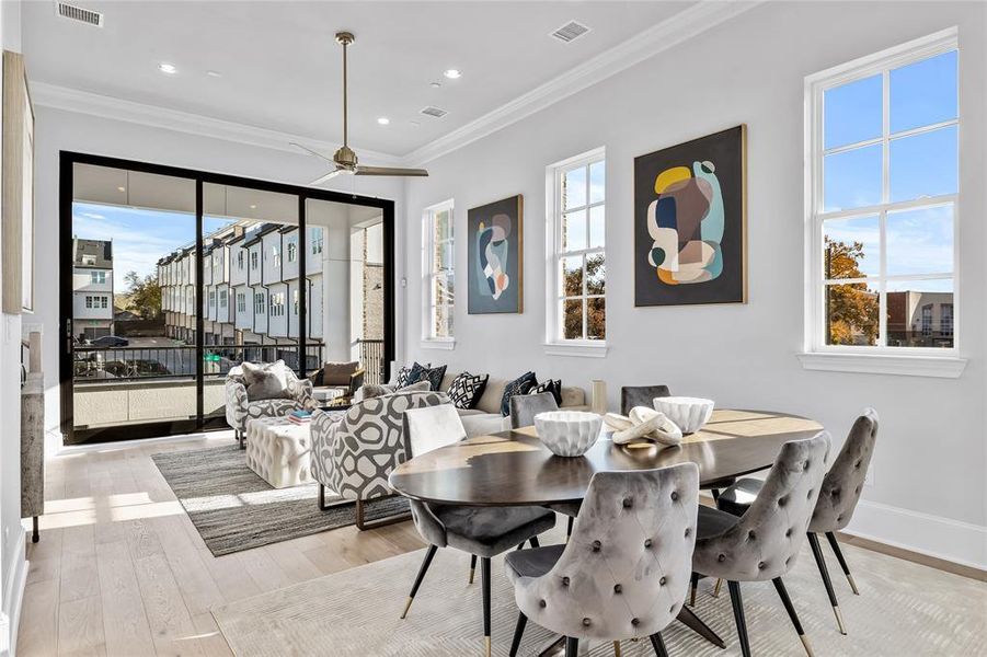 Image of model home with similar floorplan.