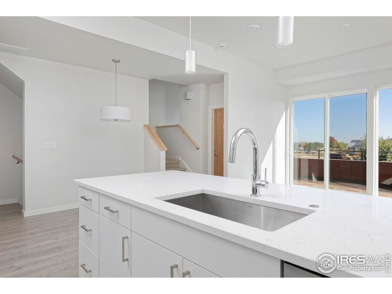 Large stainless single bowl sink