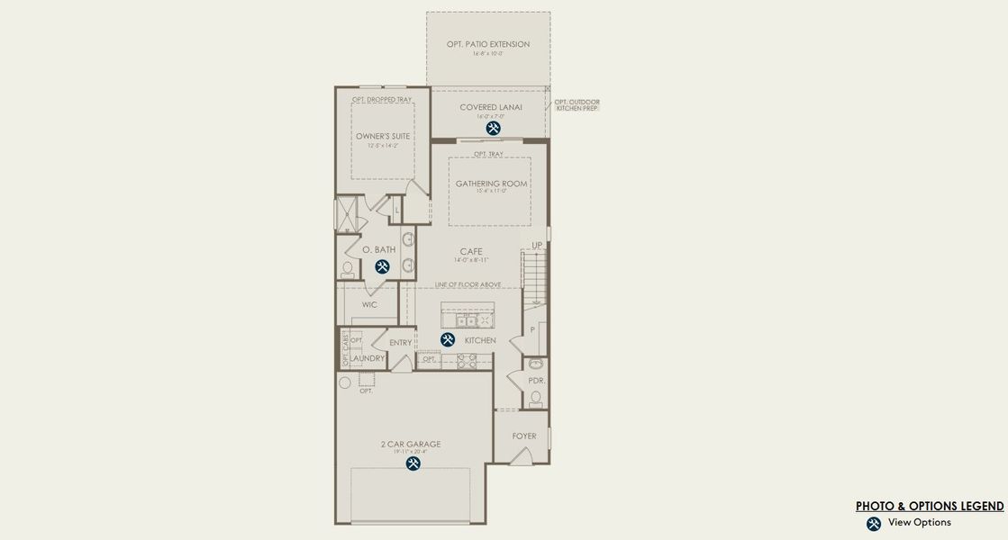 2D floor plan layout for the Seaport by Pulte Homes in Seminole Palms, Palm Coast, FL (Image 3).
