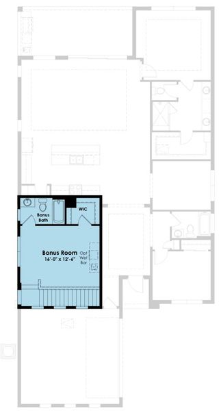 2D floor plan layout of this home in Cresswind DeLand, Deland, FL (Image 4).