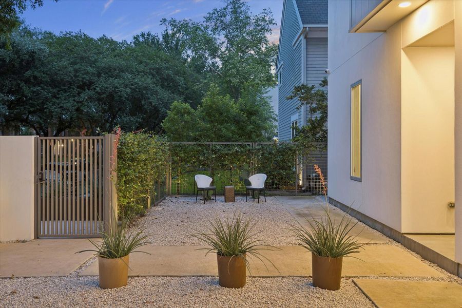 Exterior details and patio area of a home in , Houston (Image 27).