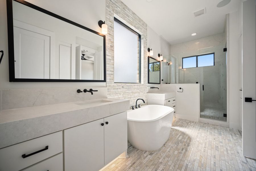 Furnished interior view inside a new home in Milky Way at River Place, Austin (Image 7). Furnished interior view inside a new home in Milky Way at River Place, Austin (Image 7).