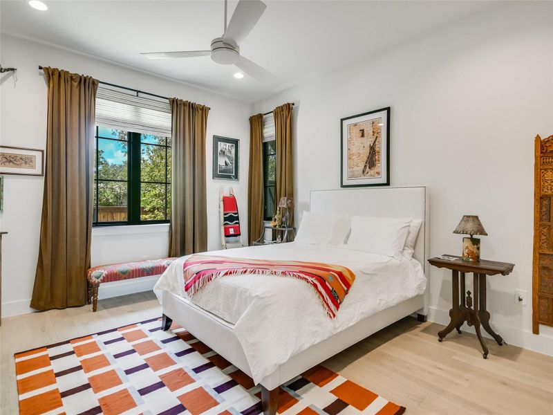 Main level Guest bedroom with adjacent full bath
