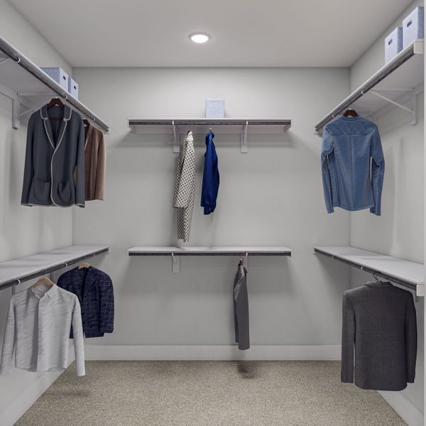 Representative furnished interior of a home built from the Seville by Tri Pointe Homes in Woodson’s Reserve, Spring (Image 5).