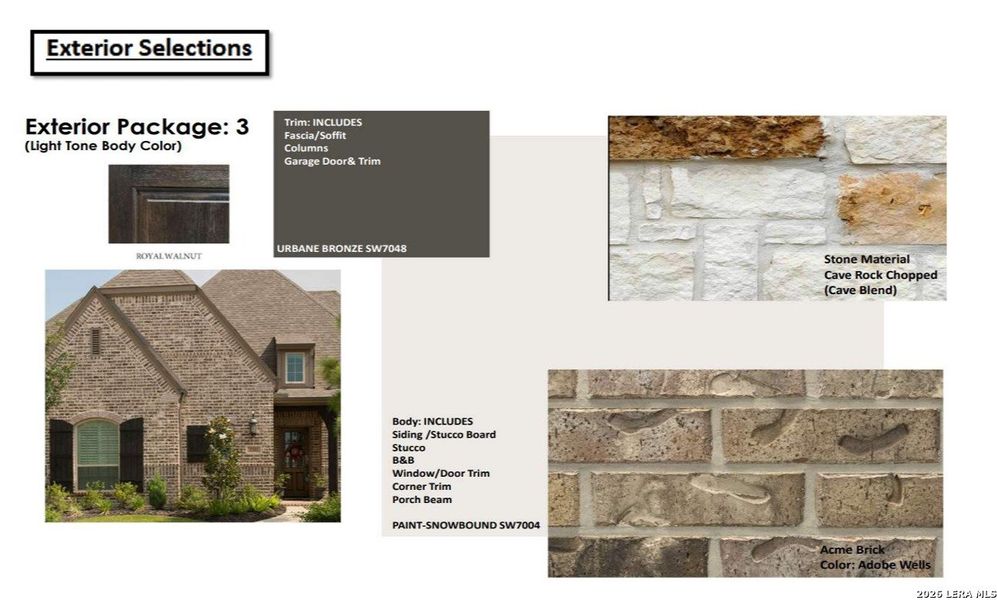 Sample of building materials used in homes in Buffalo Crossing, Cibolo (Image 5). Sample of building materials used in homes in Buffalo Crossing, Cibolo (Image 5).