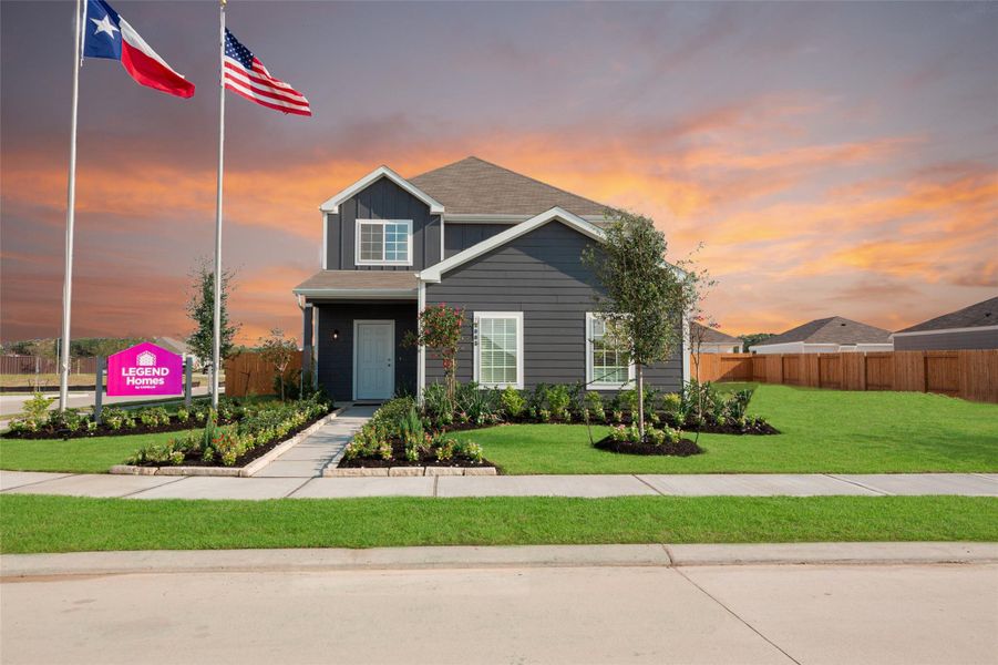 Front exterior of a new home in Wayside Village, Houston, TX, highlighting curb appeal (Image 1). Front exterior of a new home in Wayside Village, Houston, TX, highlighting curb appeal (Image 1).