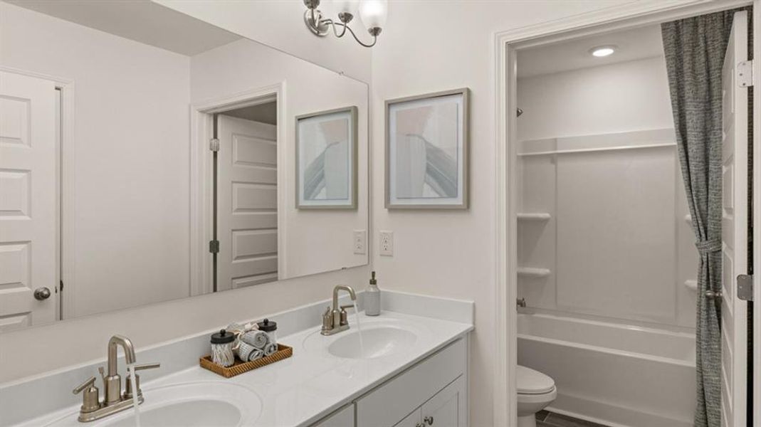 Furnished interior view inside a new home in Heritage Pointe, Senoia (Image 37).