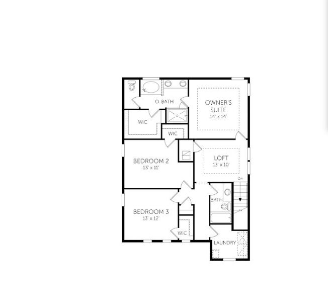 2D floor plan layout of this home in TrailMark, St. Augustine, FL (Image 10).