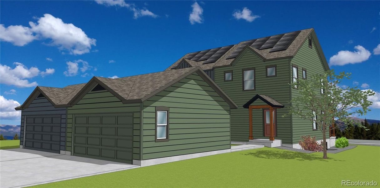 Exterior rendering of this home design in , Leadville, CO (Image 14). Exterior rendering of this home design in , Leadville, CO (Image 14).