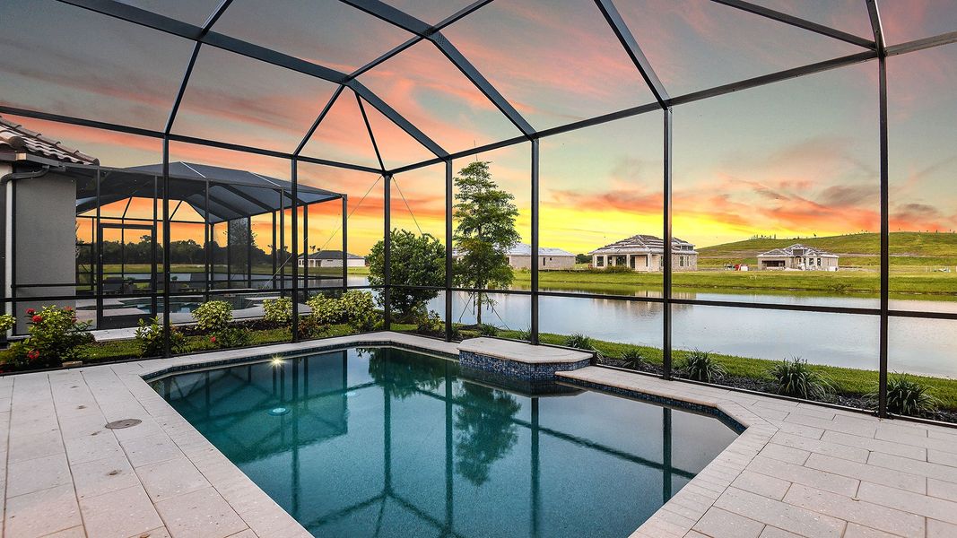 Representative furnished interior of a home built from the Farnese by Taylor Morrison in Esplanade at Center Lake Ranch, St. Cloud (Image 32).