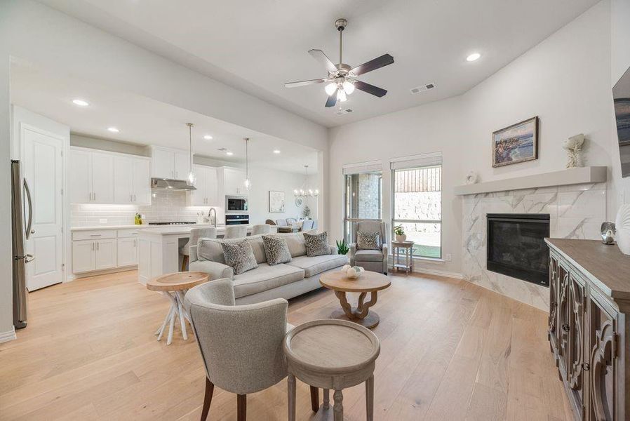 Furnished interior view inside a new home in Reunion, Rhome (Image 7).