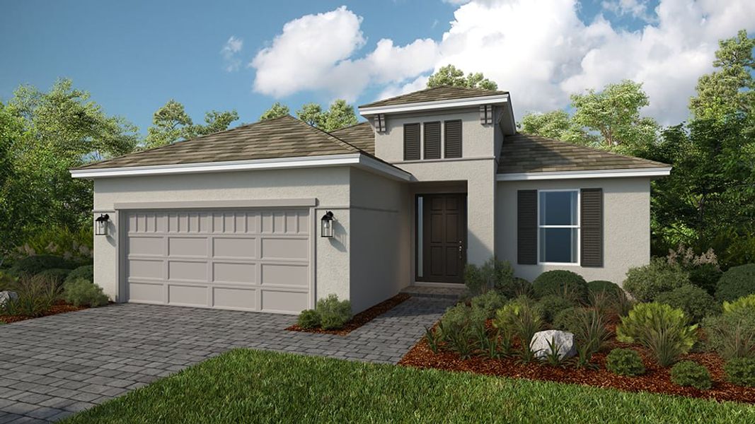 Representative exterior photo of a completed home built from the Marino by Taylor Morrison in Esplanade at Kingston, Estero, FL (Image 23). Representative exterior photo of a completed home built from the Marino by Taylor Morrison in Esplanade at Kingston, Estero, FL (Image 23).