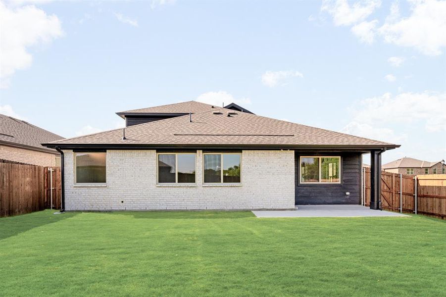 Exterior details and patio area of a home in Bear Creek Elements, Lavon (Image 27). Exterior details and patio area of a home in Bear Creek Elements, Lavon (Image 27).