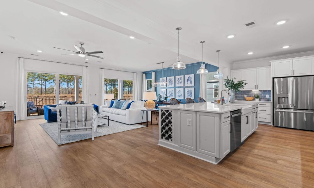 Representative furnished interior of a home built from the The Longboard by Chesapeake Homes in Bridgewater - Shorehaven Village, Little River (Image 11).