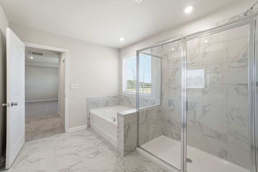 Furnished interior view inside a new home in Waxhaw Landing, Monroe (Image 10).