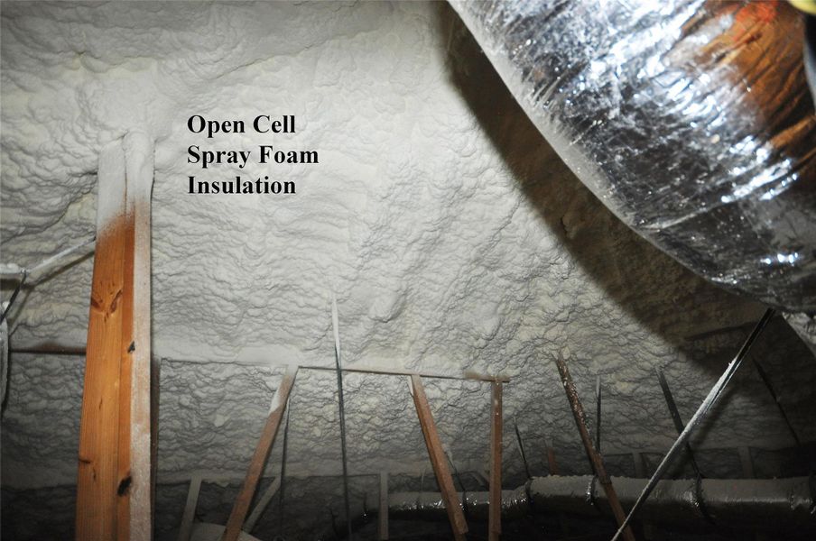 Open Cell Spray foam insulation and a climate controlled attic space.