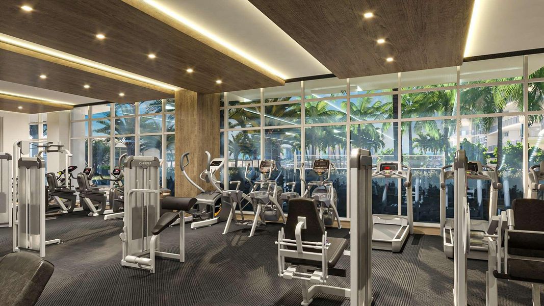 FITNESS CENTER 6TH FLOOR RENDERING