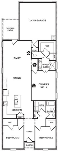 2D floor plan layout for the Interlude by Impression Homes in Redden Farms – Active Adult, Midlothian, TX (Image 3). 2D floor plan layout for the Interlude by Impression Homes in Redden Farms – Active Adult, Midlothian, TX (Image 3).
