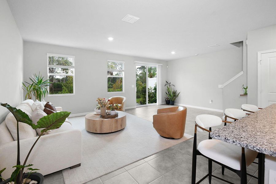 Furnished interior view inside a new home in Edgewater Pointe, Stuart (Image 9).