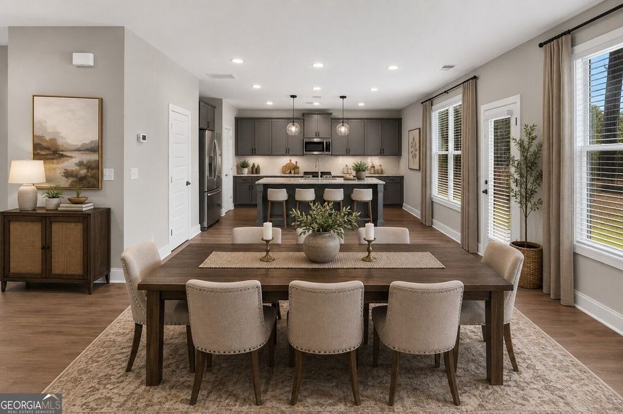 Furnished interior view inside a new home in The Fairways at Mirror Lake, Villa Rica (Image 8).