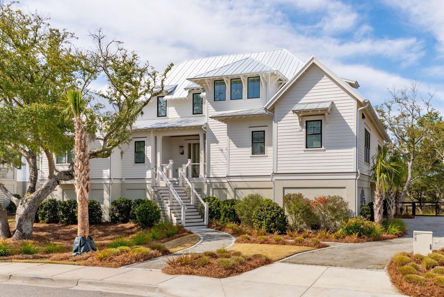Front exterior of a new home in Daniel Island Park, Charleston, SC, highlighting curb appeal (Image 30).