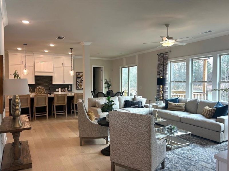 Furnished interior view inside a new home in Sierra Lake, Cumming (Image 30).