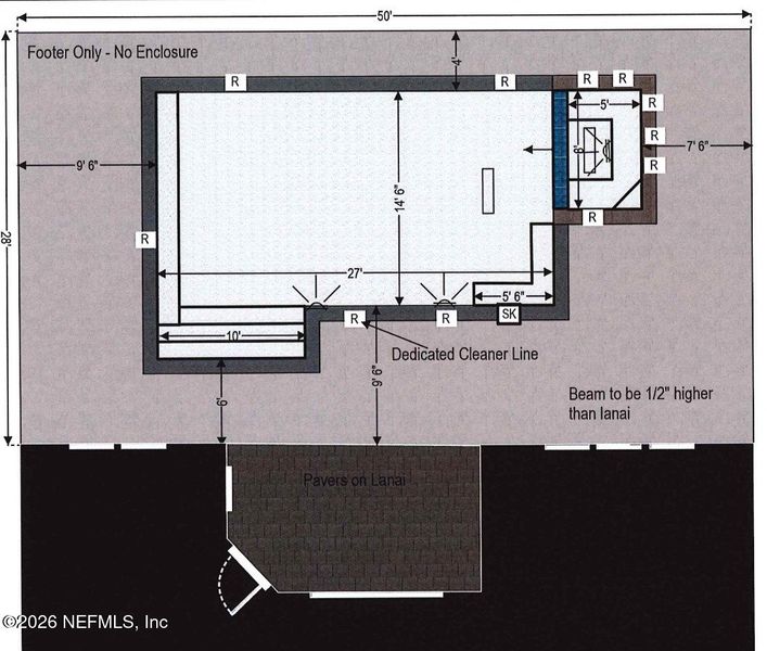 2D floor plan layout of this home in , St. Augustine, FL (Image 4).