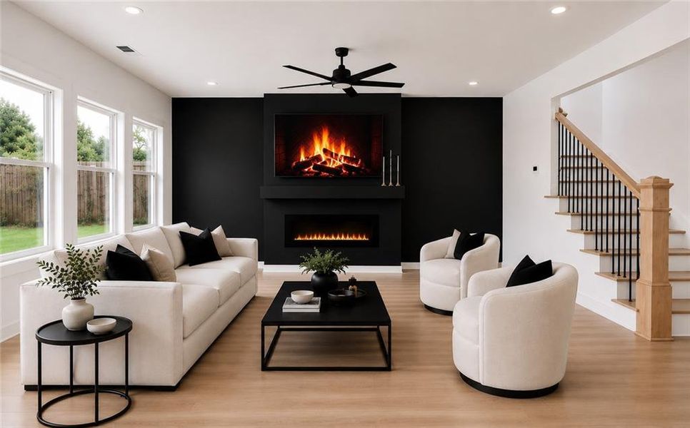Furnished interior view inside a new home in , Atlanta (Image 9).