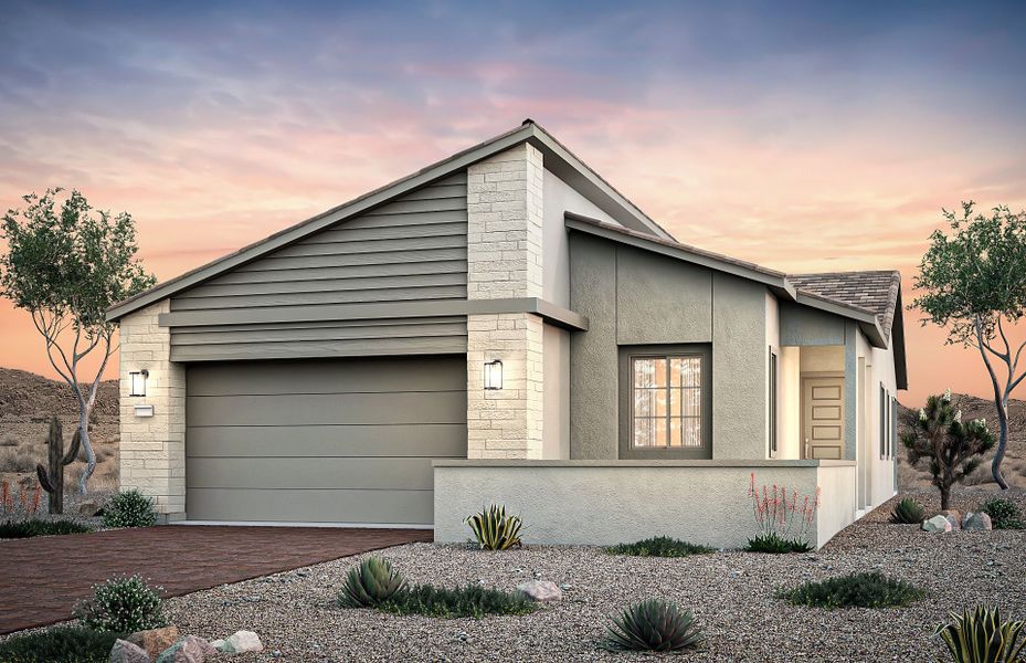 Representative exterior photo of a completed home built from the Expedition by Pulte Homes in Regent Hills - Meadow Series, Buckeye, AZ (Image 12). Representative exterior photo of a completed home built from the Expedition by Pulte Homes in Regent Hills - Meadow Series, Buckeye, AZ (Image 12).