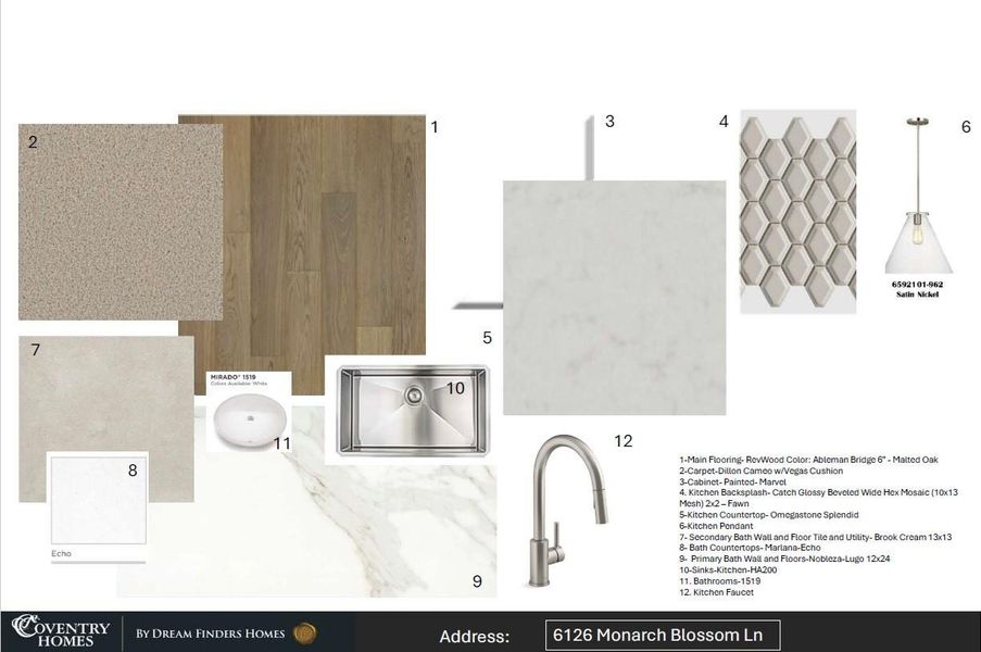 Sample of building materials used in homes in Arabella on the Prairie, Richmond (Image 14). Sample of building materials used in homes in Arabella on the Prairie, Richmond (Image 14).