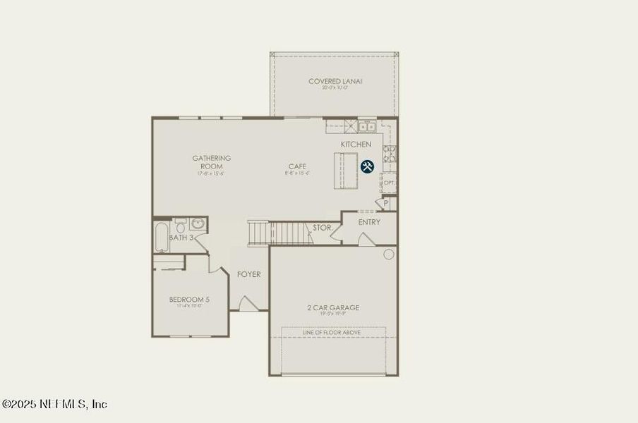 2D floor plan layout of this home in Hyland Trail, Green Cove Springs, FL (Image 4).