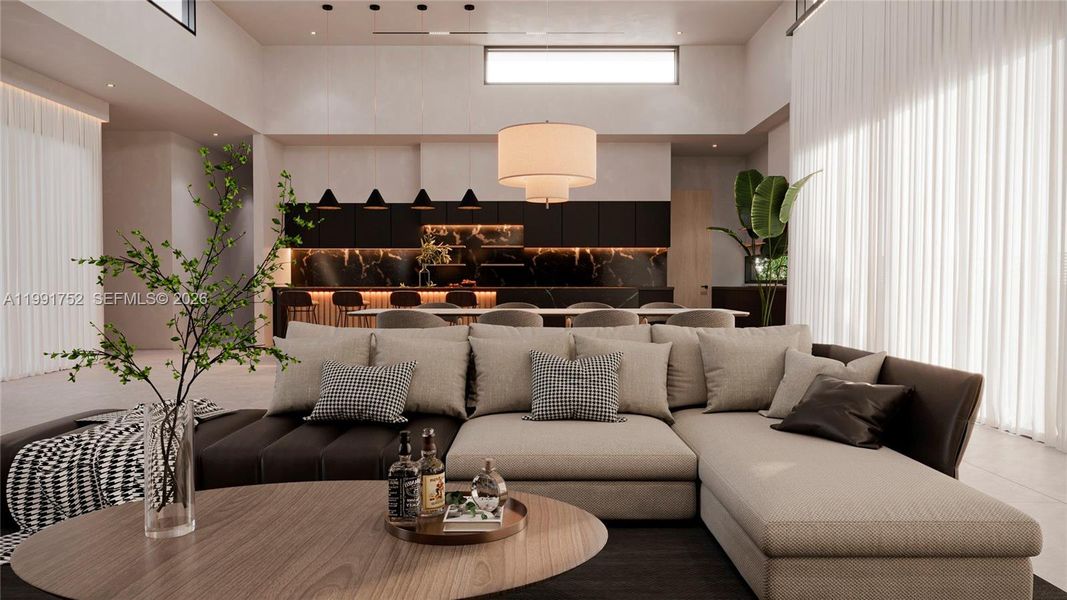 Furnished interior view inside a new home in , Palmetto Bay (Image 5).