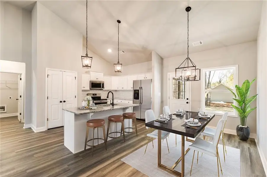 Furnished interior view inside a new home in , Dallas (Image 15).