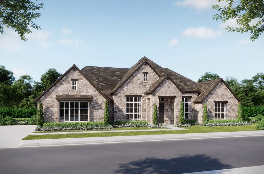 Representative exterior photo of a completed home built from the Concept 3382 by Landsea Homes in Paloma Ranch, New Fairview, TX (Image 6).