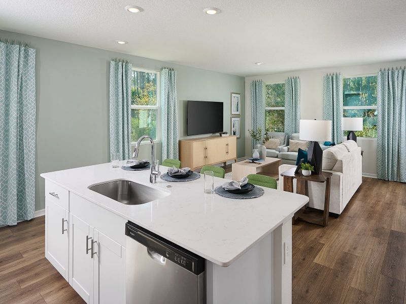 Furnished interior view inside a new home in Bradford Park, Ormond Beach (Image 6).