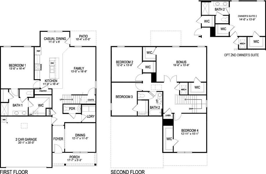 2D floor plan layout of this home in Isabel Estates, Knoxville, TN (Image 2).