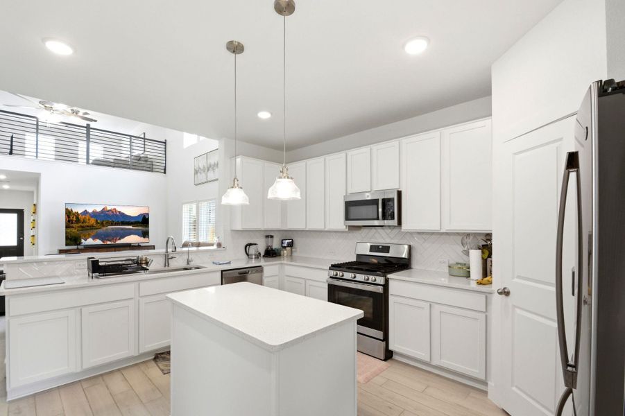 Furnished interior view inside a new home in Massey Oaks, Pearland (Image 15).