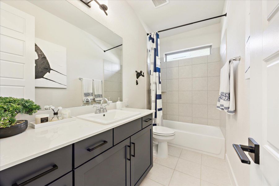 Stylish secondary bathroom