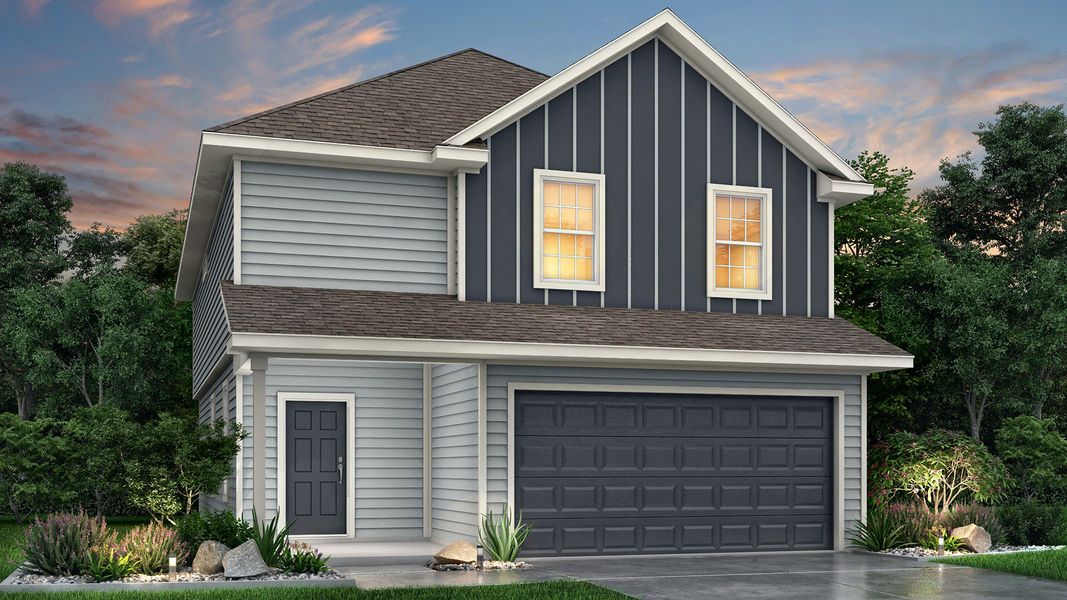 Representative exterior photo of a completed home built from the The Bluff by Legend Homes in Hanna Ranch, Fort Worth, TX (Image 23).