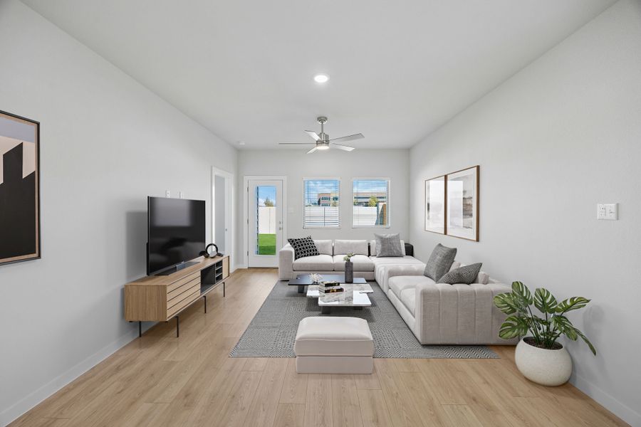 Living Room in the Birch home plan by Trophy Signature Homes – REPRESENTATIVE PHOTO
