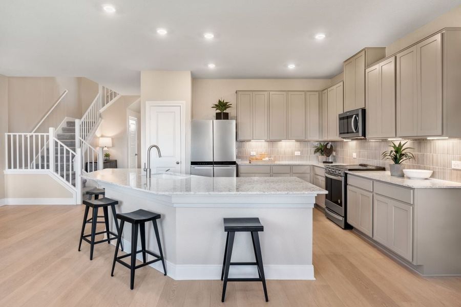 Representative furnished interior of a home built from the Plan 2500 by KB Home in Hidden Trails, Belton (Image 6). Representative furnished interior of a home built from the Plan 2500 by KB Home in Hidden Trails, Belton (Image 6).