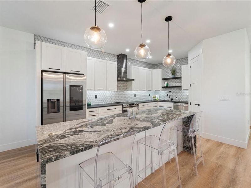 Large Kitchen with walk-in pantry Large Kitchen with walk-in pantry