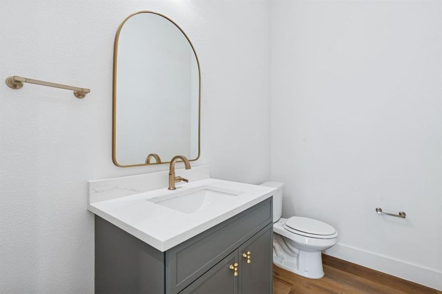 Half bath on first floor.