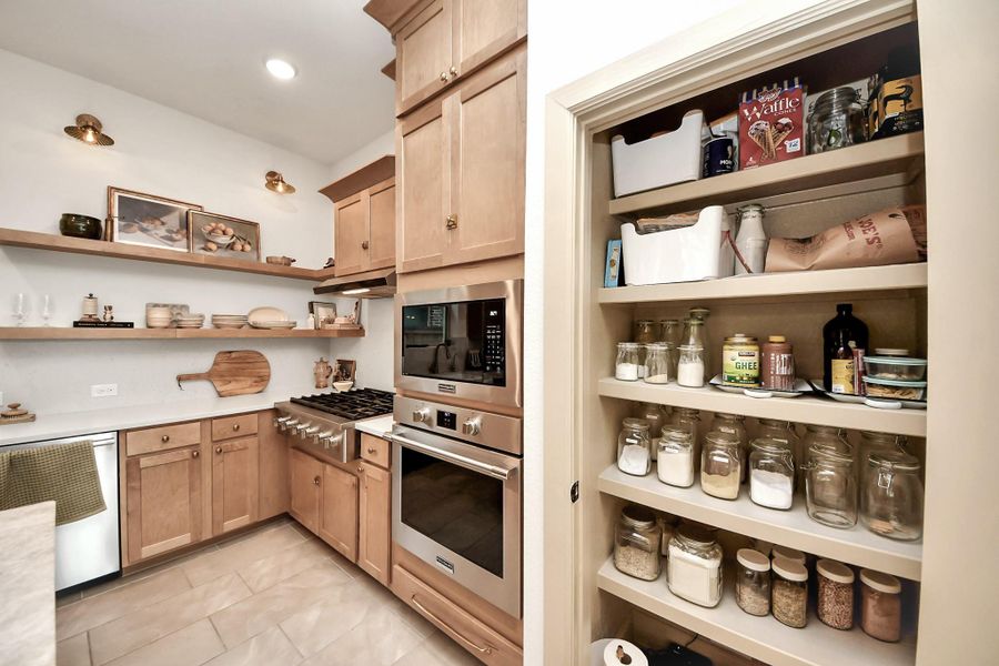 Convenient pantry.