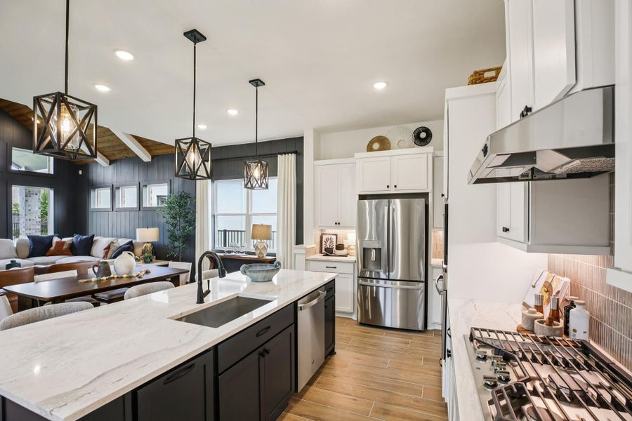 Furnished interior view inside a new home in Bridgeland, Cypress (Image 14).