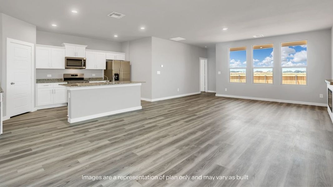 Representative unfurnished interior of a home built from the Jaxson by D.R. Horton in Mustang Ridge, Andrews (Image 12).