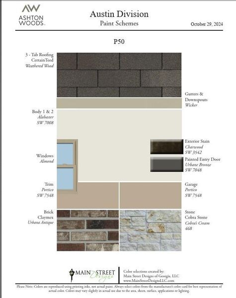 Sample of building materials used in homes in The Cottages at La Cima, San Marcos (Image 5).