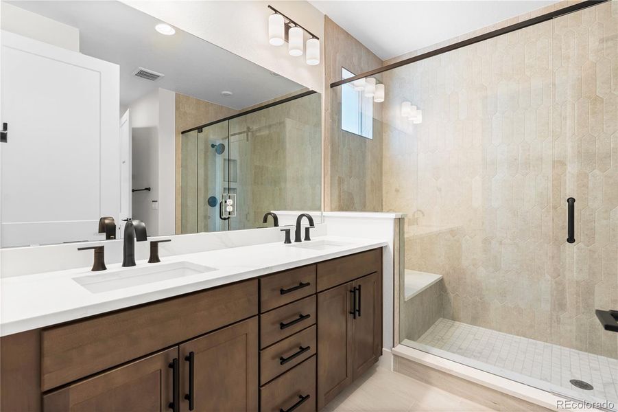 Furnished interior view inside a new home in Luxe at The Canyons, Castle Pines (Image 33).