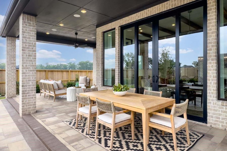 Exterior details and patio area of a home in Sienna, Missouri City (Image 19). Exterior details and patio area of a home in Sienna, Missouri City (Image 19).