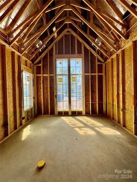 1st floor Guest Suite vaulted ceiling